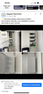 Photo de galerie - Raccordement tableau électrique 