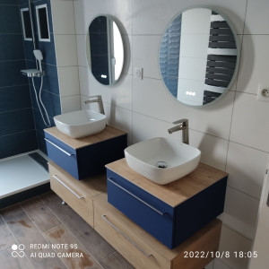 Photo de galerie - Pose carrelage  salle de bain