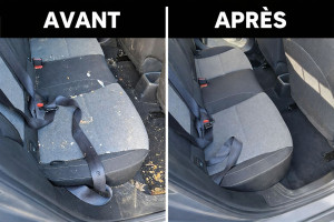 Photo de galerie - Nettoyage intérieur véhicule
Banquette et sols nettoyés en profondeur. Résultat visible immédiatement.