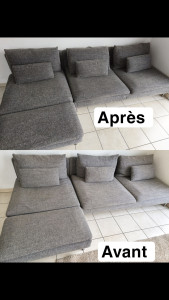 Photo de galerie - Nettoyage d'un canapé complet 

