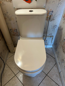 Photo de galerie - Pose d’un WC, neuf en rénovation.