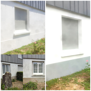 Photo de galerie - Nettoyage façade maison + 3 couches avec soubassement 