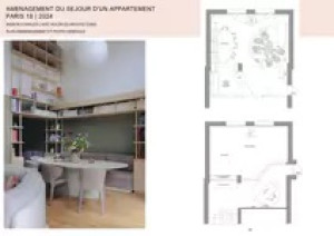 Photo de galerie - Aménagement du séjour d’un appartement à Paris 16