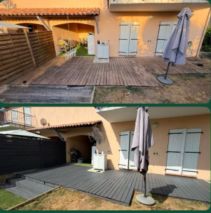 Photo de galerie - Besoin de rénover votre terrasse en bois ? ?✨ Je redonne vie à votre extérieur avec nettoyage et protection pro. Évitez de tout remplacer ! Contactez-moi pour un devis. ? #Terrasse #Bois #Peinture #Renovation #Grasse