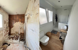 Photo de galerie - Salle de bain avant/après