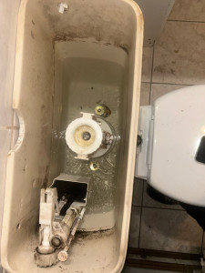 Photo de galerie - Remplacement du mécanisme et du flotteur de WC