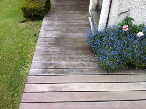 Photo de galerie - Nettoyage de terrasse bois  