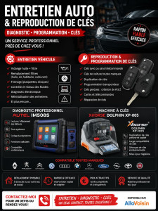 Photo de galerie - Entretien véhicules multimarque et diagnostic valise.
Reproduction clé ou cartes mains libre.