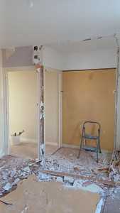 Photo de galerie - Démontage cloison briquette 