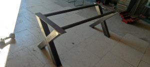 Photo de galerie - Fabrication du châssis de ma table de salon 