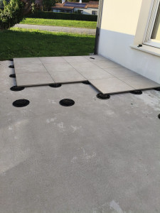 Photo de galerie - Création dalle sur plot 60/60