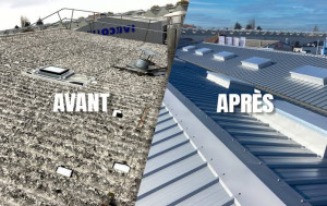 Photo de galerie - Pose bac acier