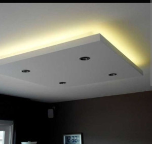 Photo de galerie - Faut plafond placo et éclairage Led 
