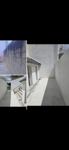 Photo de galerie - Réalisation d'une terrasse et enduit sur muret + petit pont pour EP