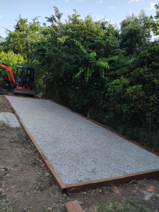 Photo de galerie - Fin de réalisation d'une terrains de pétanque 