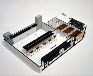 Photo de galerie - Plan 3D de la construction d'un restaurant au cœur de la ville de Lyon 