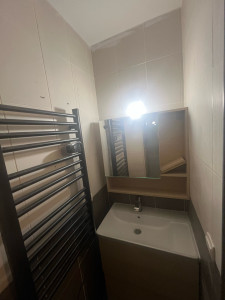 Photo de galerie - Installation meuble vasque plus miroir