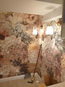 Photo de galerie - Pose du papier peint 