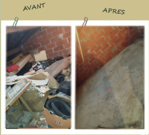 Photo de galerie - Débarras d'un grenier rempli d'encombrants, et appareil électronique. 
Prestation à 140 € le chargement de 6 m cube. d'encombrants mêlés en vrac 