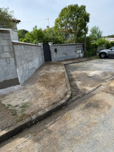 Photo de galerie - Construction d’un mur de jardin 