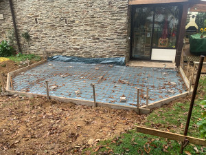 Photo de galerie - Préparation de dalle pour véranda 