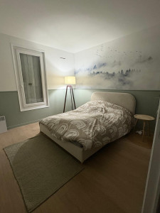 Photo de galerie - Peinture , Moulure , Pose de Papier Peint Chambre 