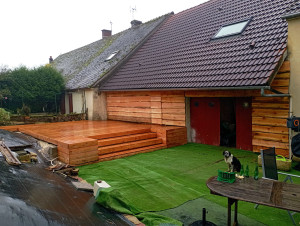 Photo de galerie - Terrasse sur plot plus bardage 