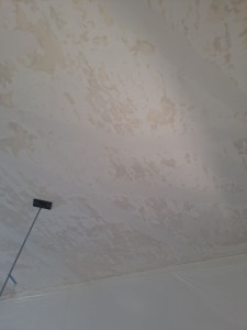 Photo de galerie - Retirer la trame de rénovation au plafond poncer 