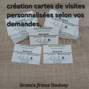 Photo de galerie - Création de cartes de visites personnalisées selon vos demandes! 
