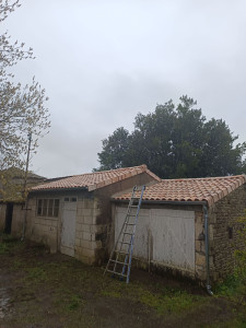 Photo de galerie - Mougon février 2026 charpente couverture zinguerie 