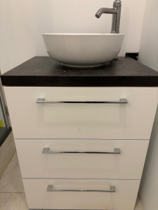 Photo de galerie - Montage meuble lavabo complet 
