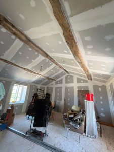 Photo de galerie - Isolation des rampants et des murs 