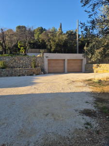 Photo de galerie - Réalisation garage et mûrs en pierre 