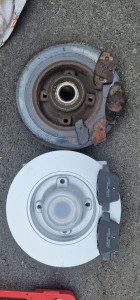 Photo de galerie - Remplacement disques/plaquettes arrière Peugeot 207