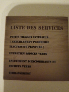 Photo de galerie - Liste de mes services 