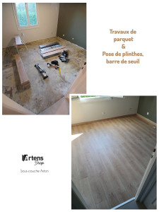 Photo de galerie - Pose de parquet - Revêtement de sol
