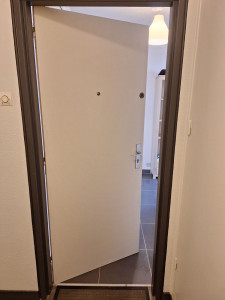 Photo de galerie - Pose d'une porte palières à l'identique suite à des dégradations.