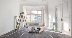Photo de galerie - Préparation et remise en peinture du plafond et des murs.