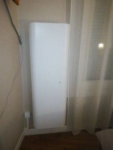 Photo de galerie - Re montage du nouveau  radiateur éléctrique neuf  