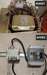 Photo de galerie - Remplacement transformateur plus mise en place d'un coffret électrique 