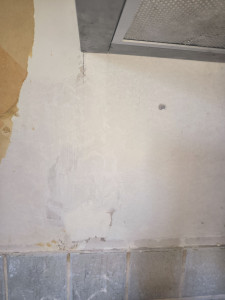 Photo de galerie - Après rebouchage et ragréage du trou.