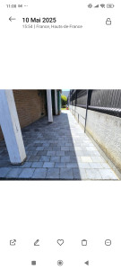 Photo de galerie - Pose de pierre bleue 