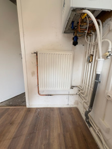 Photo de galerie - Remplacement radiateur avec modification cuivre 