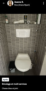 Photo de galerie - Après :
Toilette suspendu Siamp / Geberit  Fini ! 