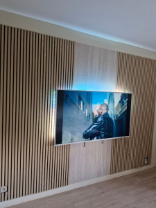 Photo de galerie - Pose des panneaux mural ×accrochez la télé