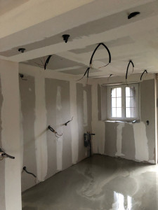 Photo de galerie - Réalisation pose de placo avec enduits 