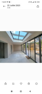 Photo de galerie - Salon en placo entièrement plaqué par moi.