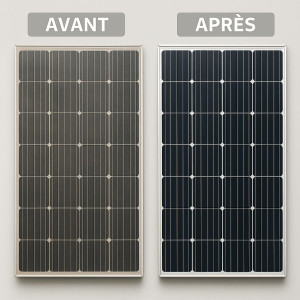 Photo de galerie - Avant après panneaux photovoltaïques 