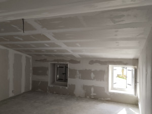 Photo de galerie - Pose de Rail, F530, Isolation, Placo BA13 et bandes