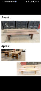 Photo de galerie - Restauration de banc au château de cognac. 
